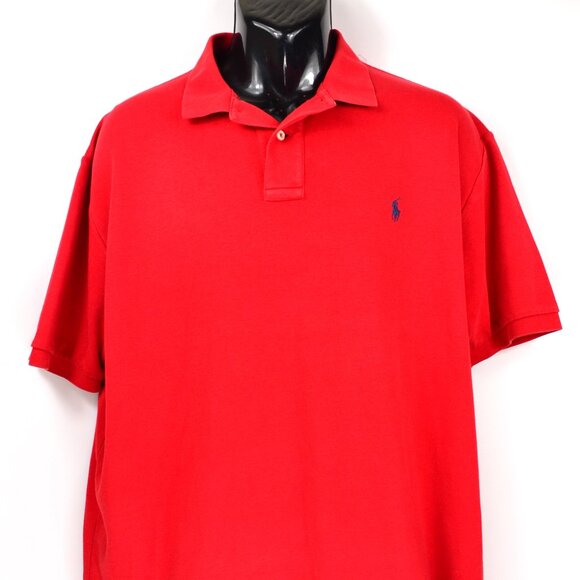 Polo Ralph Lauren Men's Size XL Red Cotton Polo Shirt - Picture 1 of 5